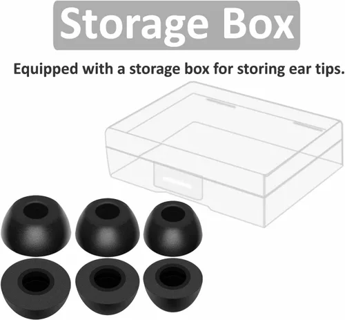 Miniatura 6 de Espuma viscoelástica compatible con almohadillas Pixel Buds Pro, 3 pares de cancelaciones de ruido, ajuste cómodo sin dolor de silicona, accesorios