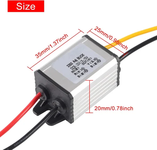 Miniatura 3 de Regulador de voltaje DC Buck Convertidor de voltaje DC 8-22V a 3-15V 5V 12V 3A módulo reductor impermeable convertidor de corriente de coche CC