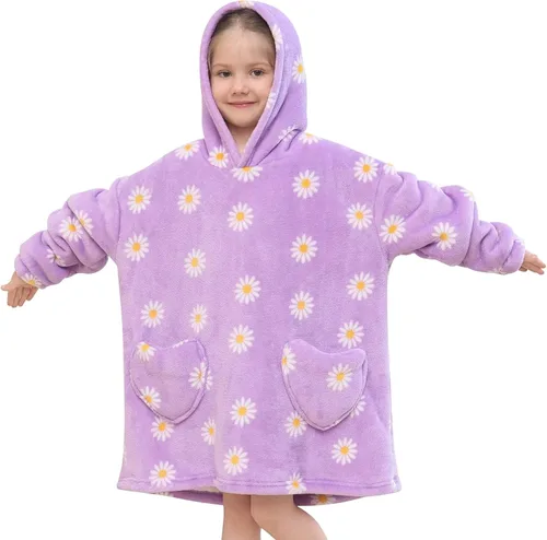 Miniatura 22 de Fiosnow Manta con Capucha de Dinosaurio para Niños Pequeños de 2 a 6 Años, Sudaderas con Capucha Extragrandes para Niñas y Niños