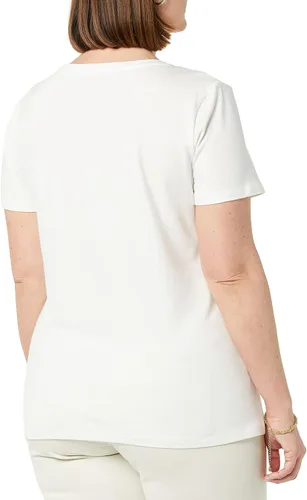 Miniatura 3 de Tienda Essentials Camiseta de manga corta con cuello redondo para mujer (disponible en tallas grandes), paquete de 2