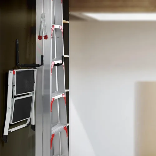Miniatura 5 de Ihomepark Ganchos de almacenamiento de garaje resistentes con brazo jumbo de 9 pulgadas, colgador de garaje de montaje en pared y organizador