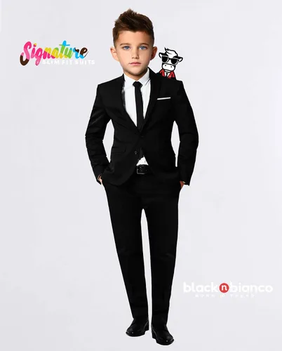 Miniatura 2 de Black n Bianco Signature - Traje completo para niño, ajustado