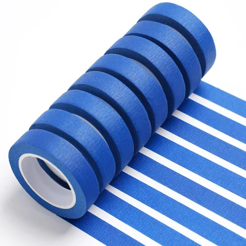 UMETDO Cinta adhesiva de color azul oscuro, 8 unidades, cinta para suministros de arte para niños, ideal para manualidades, etiquetado, decoración
