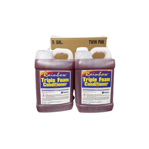 Acondicionador de espuma triple arcoíris para lavados de autos de autoservicio, rojo, 2.5 galones, paquete de dos unidades, tres colores disponibles