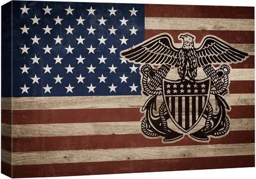 Miniatura 32 de wall26 Lienzo impreso para pared, panel de madera, bandera de Estados Unidos, historia educativa y escolar, arte moderno, nacional, clásico