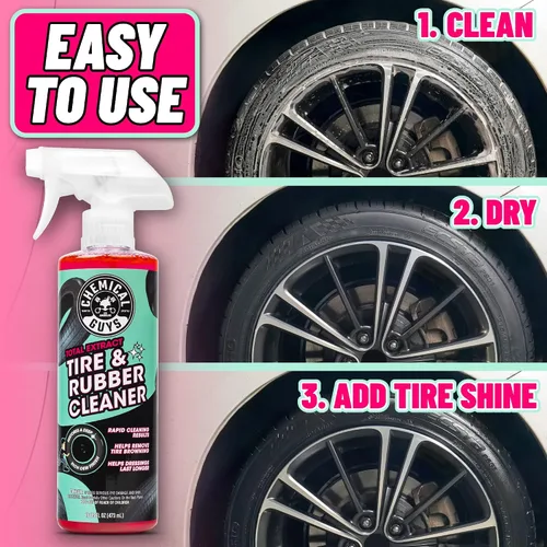 Miniatura 6 de Chemical Guys CLD30216 Total Extract Limpiador de Llantas y Caucho, Seguro para Autos, Camiones, SUVs, Motocicletas, RVs y Más, 16 fl oz