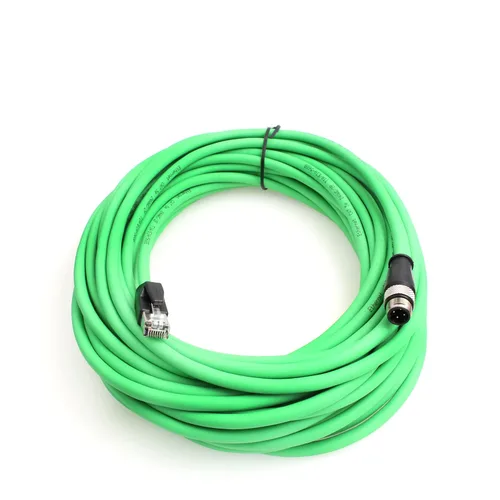 Miniatura 7 de Cable de red para cámara industrial Cognex de 4 pines M12 de 4 pines a RJ45, cables blindados CAT5e (azul, 1M)