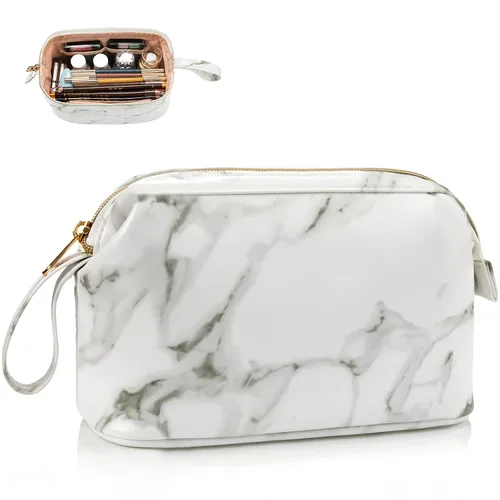 Miniatura 26 de OCHEAL Makeup Bag,Travel Makeup Organizer Bag, Cute Cosmetic Bags for Women Girls Travel Toiletry Bag Traveling With Brush Slot And Divider-Floral
