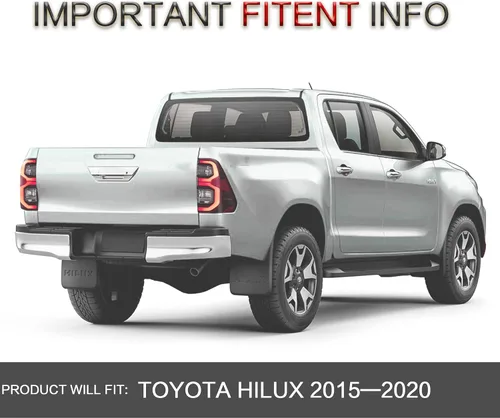 Miniatura 8 de VLAND Conjunto de luces traseras para Toyota Hilux 2015-2020 Base, Chasis, Doble Cab, SR, DLX (no para Tonka), lámpara trasera con DRL, señal