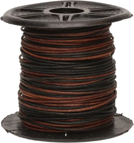 Miniatura 77 de The Beadsmith Cordón de cuero – Negro – Bobina de 0.039 in – 5 yardas/14.8 ft – Tanga de cuero indio ideal para trenzar, cuentas, collares, cordones
