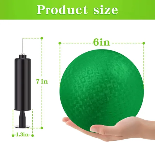 Miniatura 2 de Yunsailing Paquete de 24 bolas de Dodgeballs a granel de 6 pulgadas de operación de Navidad, bolas inflables de goma con bomba para niños y adultos