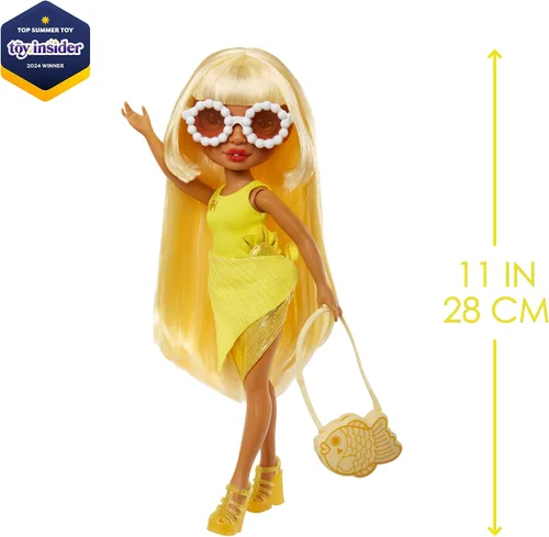 Miniatura 3 de Rainbow High Swim & Style Sunny - Muñeca de moda rubia amarilla de 11 pulgadas con envoltura brillante para estilo de más de 10 maneras, traje