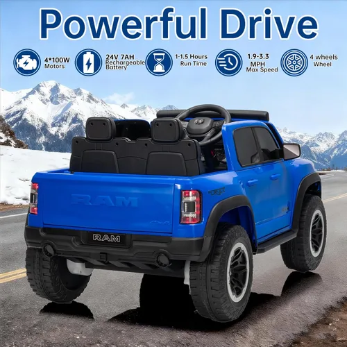 Miniatura 4 de FINITO Auto eléctrico de 24 V para niños, automóvil eléctrico 4WD, con control remoto, luces LED, reproductor de música y funcionalidad Bluetooth