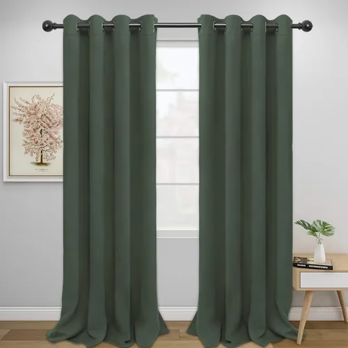Miniatura 272 de Easy-Going - Cortinas opacas para dormitorio, aislamiento térmico sólido con ojales, cortinas de ventana para reducción de ruido, cortinas