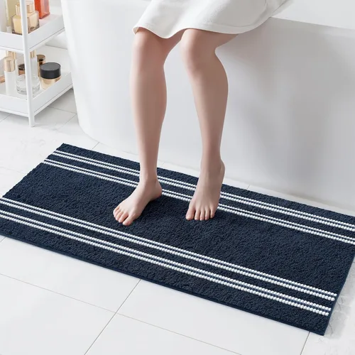 Miniatura 10 de Alfombras de baño antideslizantes, lavables, de 24 x 17 pulgadas, ultra suaves, súper absorbentes, para suelo de baño, alfombra de baño de chenilla