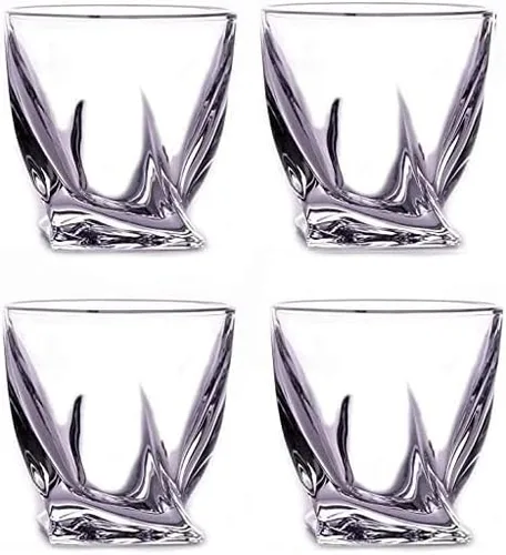 Miniatura 3 de LEMONSODA Vasos retorcidos de alta calidad, juego de 4, 12, 48, elegantes vasos de whisky para whisky escocés, malta individual, juego de vidrio a