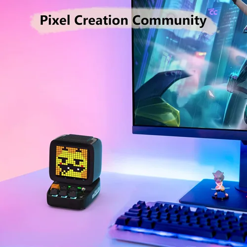 Miniatura 5 de Divoom Pixoo Pixel Art Display y altavoz Bluetooth retro Ditoo Pro - Pixel Art personalizable, Bluetooth 5.0, para decoración creativa y diversión