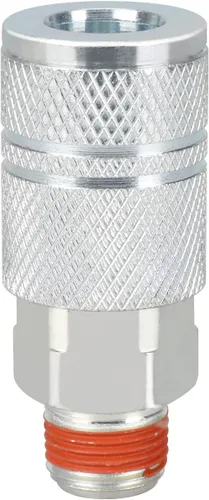 Miniatura 8 de Juego de acopladores de aire industrial, tamaño del cuerpo de 3/8 pulgadas, tamaño de rosca macho NPT de 1/4 pulgadas, accesorios de manguera