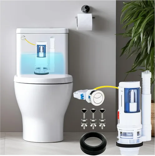 Válvula de descarga doble de 2 pulgadas, botón pulsador, kit de convertidor, reemplazo, ahorro de agua, kit de reparación de inodoro con