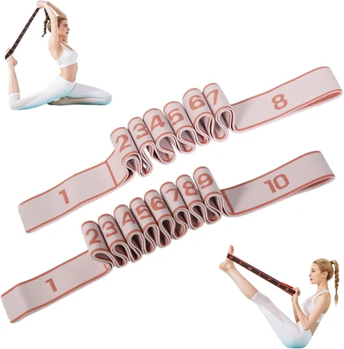 Miniatura 9 de Banda de resistencia de fitness para estiramiento y yoga, ejercicio de tirador de moda, bandas elásticas de ejercicio de 8/10 bucles para adultos