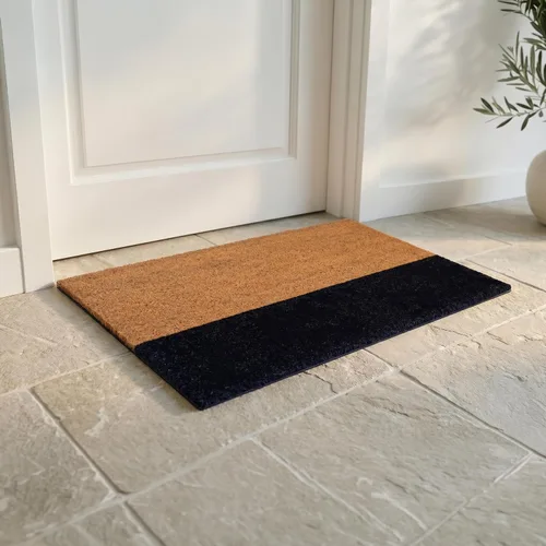 Miniatura 85 de Fab Habitat Felpudo extra grueso, tejido a mano, duradero, fibra de coco natural, entrada, puerta delantera, porche, patio, pájaros en rama, gris