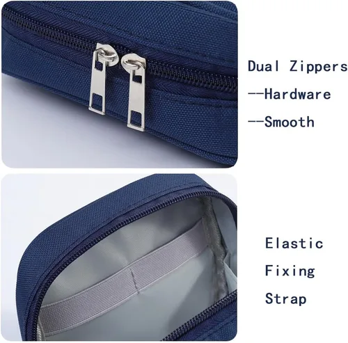 Miniatura 5 de E-Tree Bolsa de almacenamiento para pequeños dispositivos electrónicos y accesorios, bolsa técnica, funda organizadora electrónica compatible