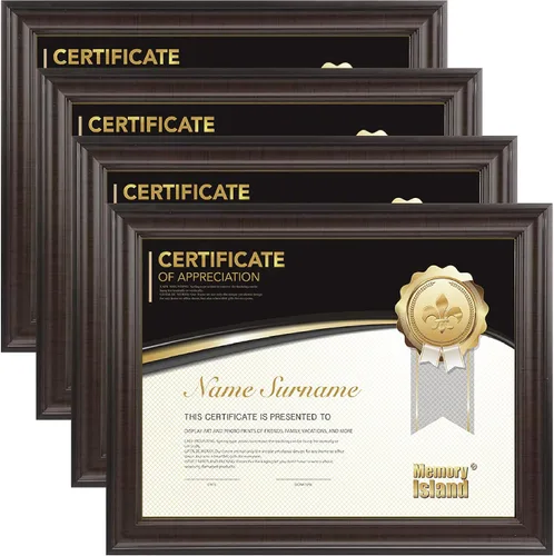 Miniatura 7 de Memory Island Marcos para documentos de 8.5 x 11, juego de 4 marcos de certificados para pared o mesa, marcos de diploma para premio de grado