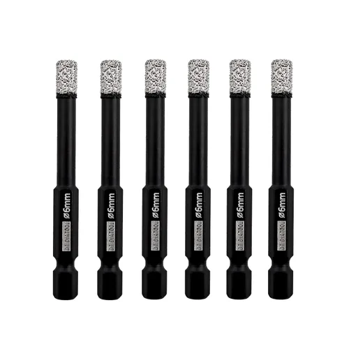 Miniatura 7 de DT-DIATOOL Brocas de diamante de 1/4 pulgadas con punta de diamante de carburo para azulejos, porcelana, cerámica, mármol, granito (paquete de 5)