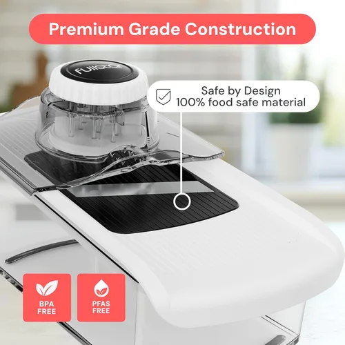 Miniatura 5 de Fullstar Cortador de mandolina para cocina, rallador de queso, espiralizador de verduras y rebanador de verduras para cocinar y preparar comidas