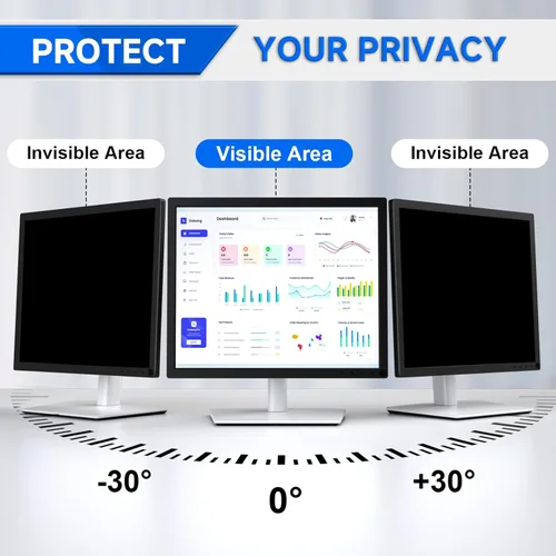 Miniatura 9 de ZOEGAA Pantalla de privacidad, pantalla de privacidad extraíble para monitor de computadora, antirreflejos y luz azul, compatible con HP Dell