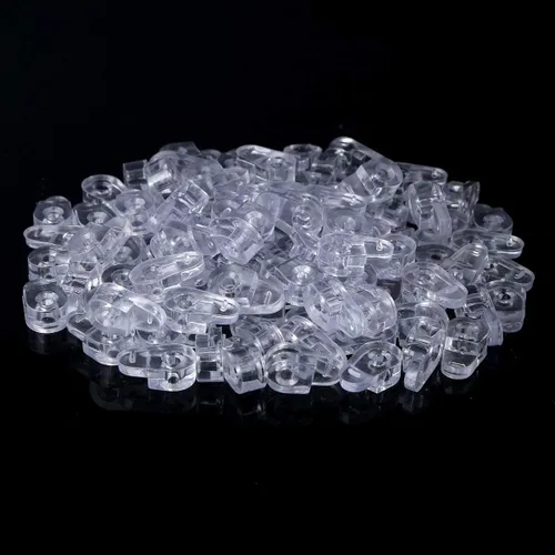 YiZYiF Kit de 100 clips de retención de vidrio, clips de vidrio para gabinete, clips de fijación de espejo, accesorios para fijación de puertas de