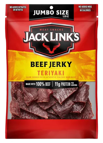 Miniatura 11 de Jack Link's - Carne vacuna seca, sabor original, 5.85 onzas. Jack Link's - Bolsa tamaño para compartir, aperitivo de carne sabroso, 11 g