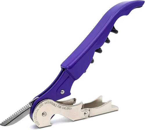 Miniatura 14 de Pulltap's - Sacacorchos genuino clásico 500 para camarero – Llave de vino con doble bisagra y cortador de papel de aluminio con bisagra – Diseño