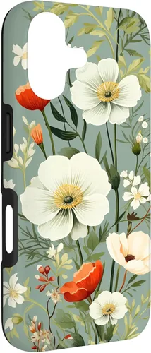 Miniatura 3 de Sage Green Flower Wildflower Pattern Floral Case for iPhone 17