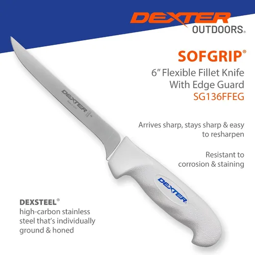 Miniatura 4 de Cuchillo de filete Dexter Outdoors de 6" con mango suave SOFGRIP Incluye protector de filo