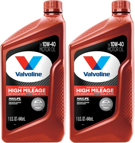 Miniatura 37 de Valvoline - Aceite de motor de mezcla sintética SAE 10W-40 de alto millaje, con MaxLife Technology, 5 cuartos de galón