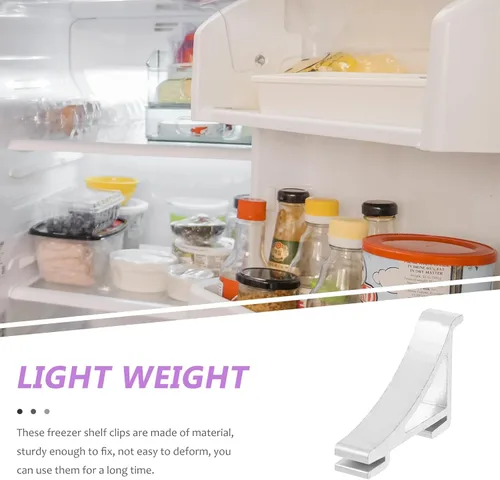 Miniatura 6 de Cabilock 8 clips para estantes de congelador, 8 unidades, clips comerciales para estantes de refrigerador, paquete de 8 hebillas de aluminio