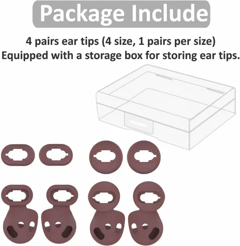 Miniatura 5 de Juego de 4 pares de ganchos para las orejas Galaxy Buds Live, tamaño pequeño/grande, 2 tamaños de silicona antideslizante, ajuste en la funda