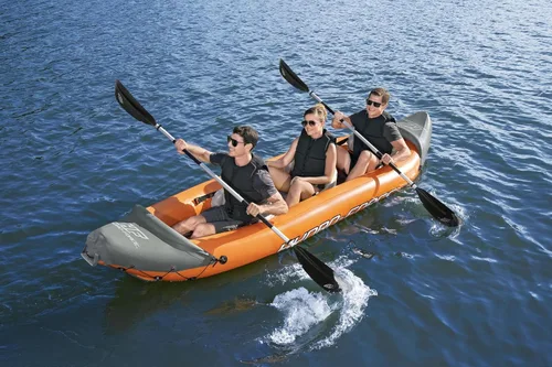 Miniatura 3 de Bestway Hydro-Force Rapid X3 - Juego de kayak inflable de 12 pies 6 pulgadas x 39 pulgadas, se adapta a hasta 3 personas, incluye 2 paletas