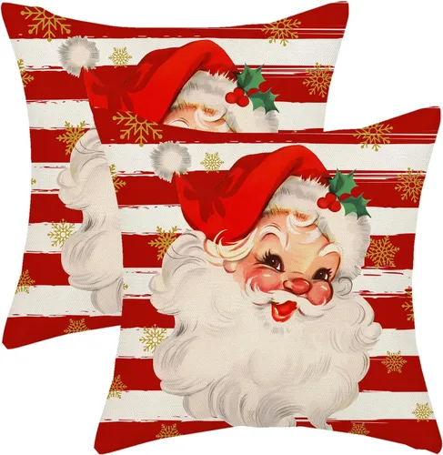 Miniatura 53 de AGAYNA Juego de 2 fundas de almohada decorativas con diseño de acuarela verde salvia para árbol de Navidad de 16 x 16 pulgadas, para sofá, invierno