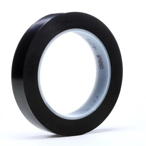 Miniatura 18 de 3M Cinta de vinilo 471, 3/4" x 36 yardas, 5.2 mil, negro (paquete de 48), cinta negra para piso, alternativa de pintura para marcado de piso