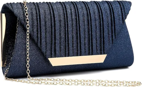 Dasein Bolsas de mano de noche con purpurina para mujer, monederos formales para fiesta, boda, cadena, cóctel, baile de graduación