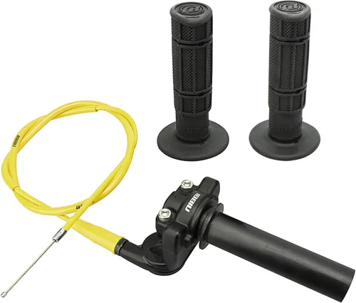 Miniatura 7 de NIBBI Empuñadura de acelerador giratorio, empuñaduras para bicicleta de tierra con cable de acelerador y empuñadura de manillar para bicicleta pit
