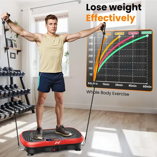 Miniatura 4 de AXV Vibration Plate Fitness Platform Exercise Machine Vibrating Shaking Full Body Shaker Workout Vibrate Stand Shake Board Sport for Weight Loss Fat