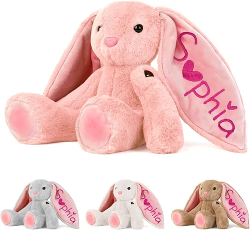 Miniatura 10 de Oso de Peluche Personalizado con Nombre Bordado, Oso de Peluche Personalizado para Bebé, Osos de Peluche para Niños y Adultos de 1+ Año de Edad