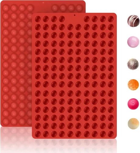 Miniatura 9 de 2 piezas de moldes de silicona de animales, 104 cavidades con forma de rana, lagarto, caracoles, moldes de silicona mini para hornear galletas
