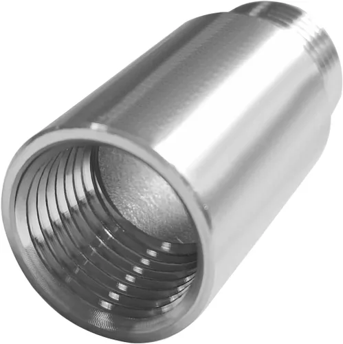 Miniatura 3 de Beduan Accesorios de tubería de acero inoxidable, 1/2" NPT macho x 1/2" NPT hembra roscada, niple de 2" de longitud de tubería fundida (paquete de 2)
