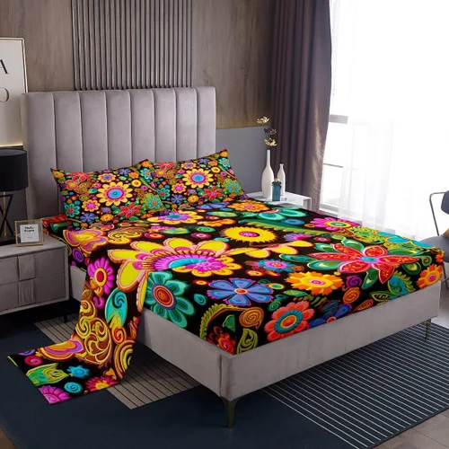 Miniatura 38 de Feelyou Juego de sábanas de la bandera estadounidense, tamaño individual, juego de cama para niños y niñas, 4 de julio, 4 de julio, sábana bajera