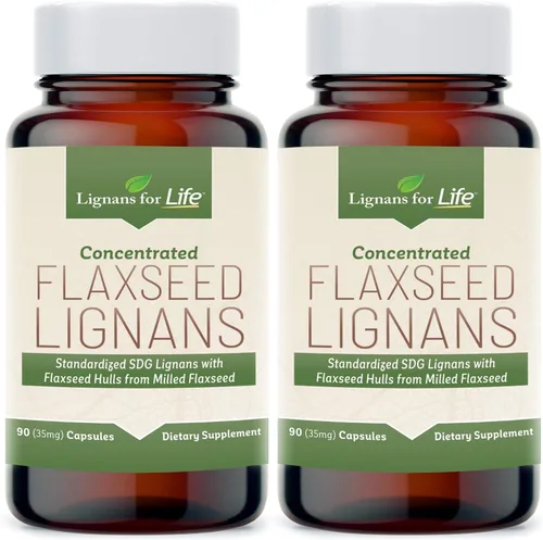 Miniatura 10 de Lignans For Life Linaza Lignans para perros y personas – Suplemento orgánico de linaza para apoyo hormonal, 15 mg 90 cápsulas, semillas de lino