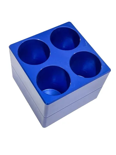 Miniatura 5 de MUHWA Bloque de enfriamiento de aluminio de 60 pozos, ajuste de 24 pocillos para tubos de centrífuga de 0.0 fl oz, ajuste de 36 pozos para tubos